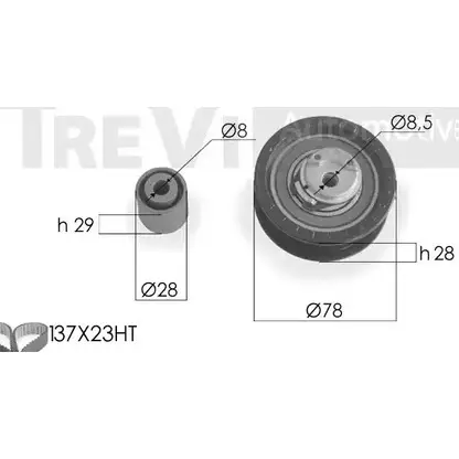 Комплект ремня ГРМ TREVI AUTOMOTIVE 1194569558 KD1174 097888/6 1987948031