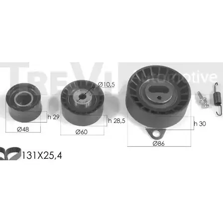 Комплект ремня ГРМ TREVI AUTOMOTIVE RPK3163D/1 KD1182 KD3 04 1194569606