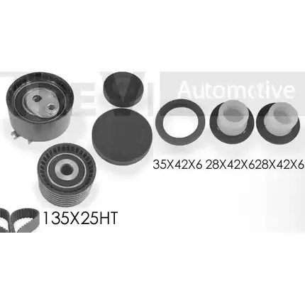 Комплект ремня ГРМ TREVI AUTOMOTIVE KD1184S1 RPK3165 DS1 1194569628 SK3165DS1