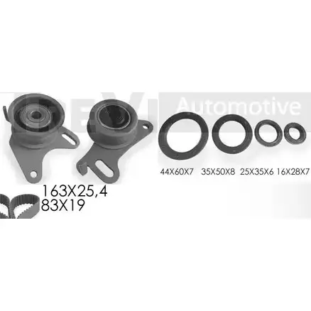 Комплект ремня ГРМ TREVI AUTOMOTIVE RPK 3170DS 1194569661 SK3170DS KD1190S