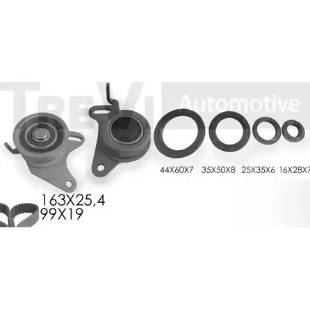 Комплект ремня ГРМ TREVI AUTOMOTIVE 1194569669 19879480 10 KD312 KD1191S