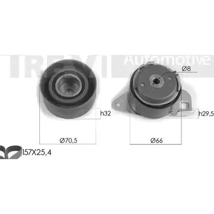 Комплект ремня ГРМ TREVI AUTOMOTIVE 1194569683 RPK3174D KD31 5 KD1194 изображение 0