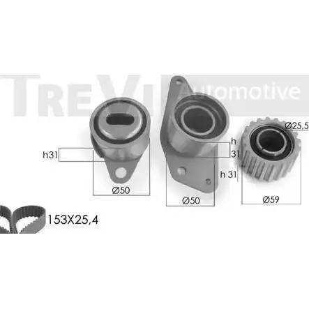 Комплект ремня ГРМ TREVI AUTOMOTIVE KD 322 RPK3179D/1 1194569705 KD1199