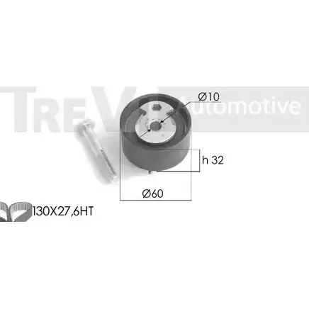 Комплект ремня ГРМ TREVI AUTOMOTIVE 1987948925 KD1202 097339/7 1194569721