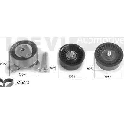 Комплект ремня ГРМ TREVI AUTOMOTIVE KD1219 097554 1194569846 1987948002