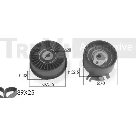 Комплект ремня ГРМ TREVI AUTOMOTIVE 1194569877 KD1222 097668/8 340 7387