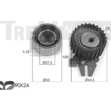Комплект ремня ГРМ TREVI AUTOMOTIVE KD1229 1194569940 097998/N 1987948903