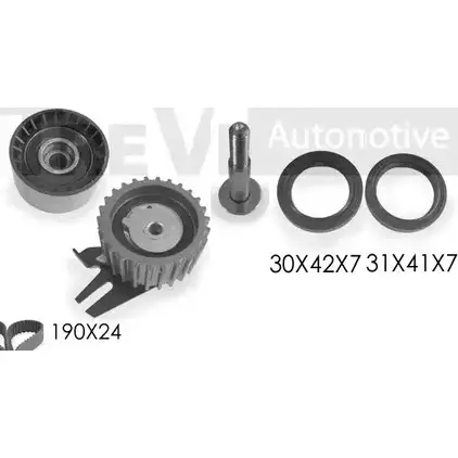 Комплект ремня ГРМ TREVI AUTOMOTIVE RPK 3210D/1S KD1230S SK3210D/1S 1194569954 изображение 0
