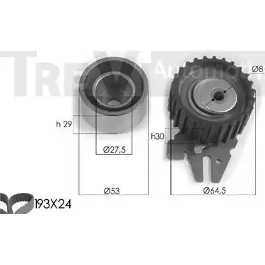 Комплект ремня ГРМ TREVI AUTOMOTIVE 1194569975 KD1233 300 3671 097998/2
