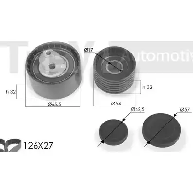 Комплект ремня ГРМ TREVI AUTOMOTIVE 1194570065 RPK3220D/4 KD 383 KD1247