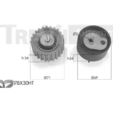 Комплект ремня ГРМ TREVI AUTOMOTIVE KD1253 1987948912 198 7948084 1194570099