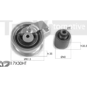 Комплект ремня ГРМ TREVI AUTOMOTIVE RPK3234D 1194570159 KD1261 KD 398 изображение 0
