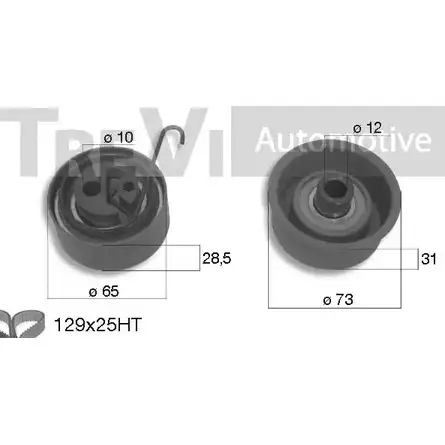 Комплект ремня ГРМ TREVI AUTOMOTIVE 09 7558/4 1194570231 KD1271 1987948198 изображение 0