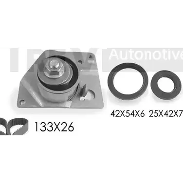 Комплект ремня ГРМ TREVI AUTOMOTIVE KD1274S RPK32 43D/1S SK3243D/1S 1194570255