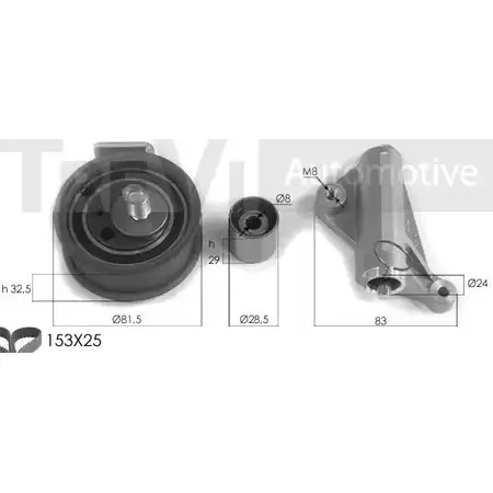 Комплект ремня ГРМ TREVI AUTOMOTIVE KD1277 1987948100 1194570266 1987948156