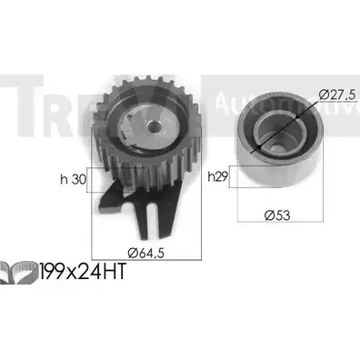 Комплект ремня ГРМ TREVI AUTOMOTIVE 19879489 40 1194570523 KD480 KD1330 изображение 0