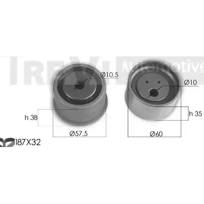 Комплект ремня ГРМ TREVI AUTOMOTIVE KD1333 RPK3305D KD4 86 1194570537