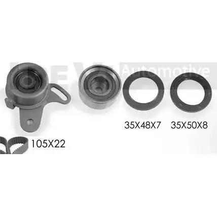 Комплект ремня ГРМ TREVI AUTOMOTIVE RPK3307D S KD1335S SK3307DS 1194570548 изображение 0