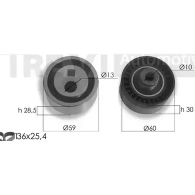 Комплект ремня ГРМ TREVI AUTOMOTIVE KD1336 1194570550 0831 .77 KD489