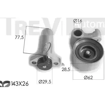 Комплект ремня ГРМ TREVI AUTOMOTIVE RPK3310D KD1338 K D491 1194570556