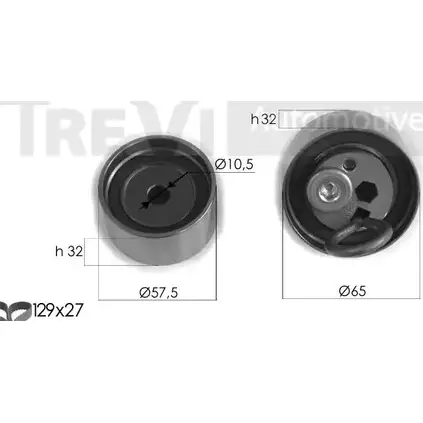 Комплект ремня ГРМ TREVI AUTOMOTIVE K D492 1194570559 KD1339 RPK3311D
