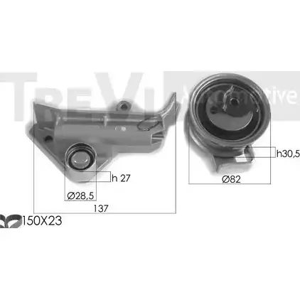 Комплект ремня ГРМ TREVI AUTOMOTIVE 1194570595 1987948065 0 97885/A KD1347
