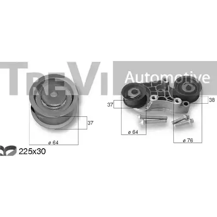 Комплект ремня ГРМ TREVI AUTOMOTIVE KD1351 KD504 1194570614 402 9173 изображение 0