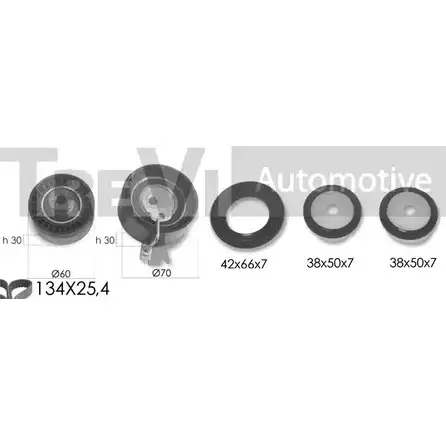 Комплект ремня ГРМ TREVI AUTOMOTIVE 1194570666 SK3336DS RPK3336D S KD1364S