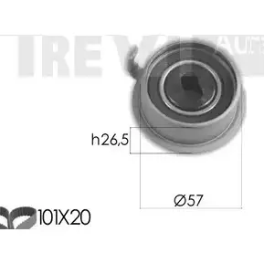 Комплект ремня ГРМ TREVI AUTOMOTIVE 1194570688 K D524 KD1370 RPK3344D изображение 0