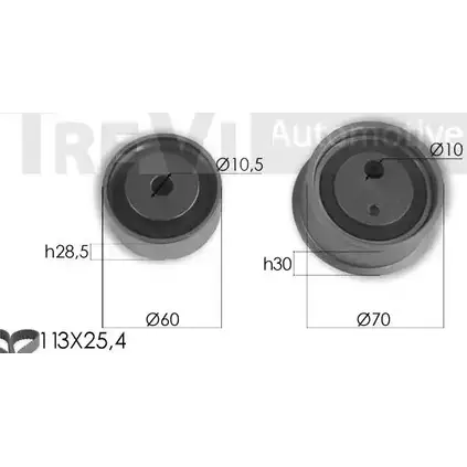 Комплект ремня ГРМ TREVI AUTOMOTIVE 1194570699 RPK3347D/1 KD1373 KD 528 изображение 0