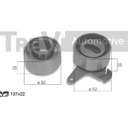 Комплект ремня ГРМ TREVI AUTOMOTIVE KD 529 1194570702 KD1374 RPK3348D