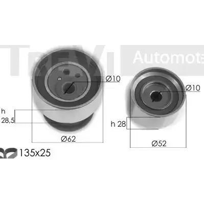 Комплект ремня ГРМ TREVI AUTOMOTIVE KD1379 1194570717 350 3487 KD534 изображение 0