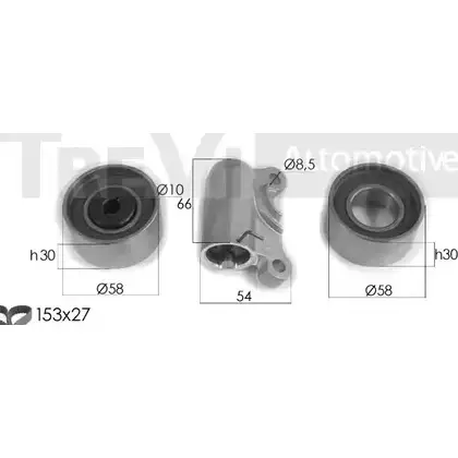 Комплект ремня ГРМ TREVI AUTOMOTIVE KD 535 KD1380 1194570721 RPK3353D