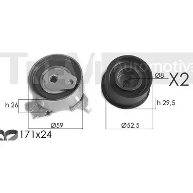 Комплект ремня ГРМ TREVI AUTOMOTIVE KD1386 RPK3357D 1194570741 KD 540 изображение 0