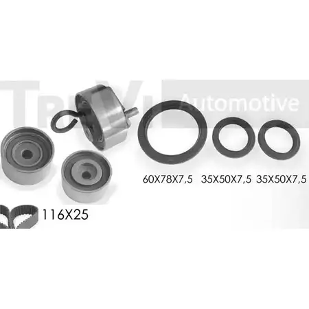 Комплект ремня ГРМ TREVI AUTOMOTIVE KD1387S RPK335 8DS 1194570747 SK3358DS изображение 0