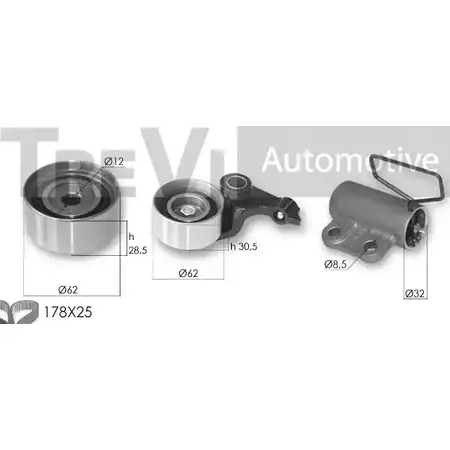 Комплект ремня ГРМ TREVI AUTOMOTIVE 097198/ C KD1388 KD542 1194570749 изображение 0
