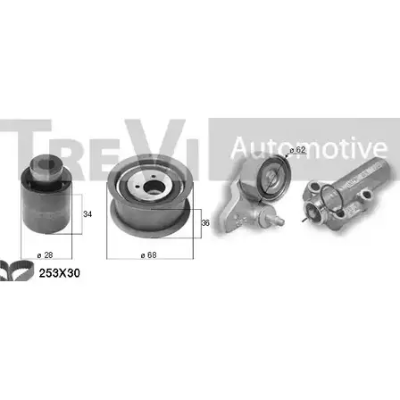Комплект ремня ГРМ TREVI AUTOMOTIVE RPK3367D 1194570780 KD 822 KD1397