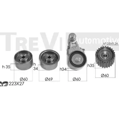 Комплект ремня ГРМ TREVI AUTOMOTIVE KD 832 KD1399 1194570788 RPK3370D изображение 0