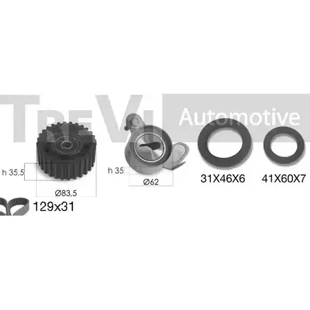 Комплект ремня ГРМ TREVI AUTOMOTIVE 1194570832 R PK3383DS1 KD1409S SK3383DS1 изображение 0