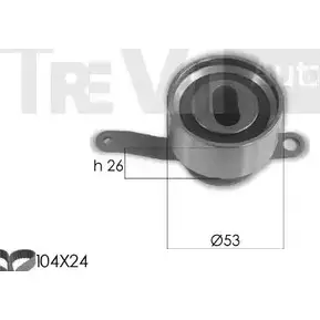 Комплект ремня ГРМ TREVI AUTOMOTIVE 097135 1194570913 KD1430 361 8451 изображение 0