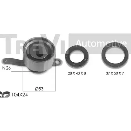 Комплект ремня ГРМ TREVI AUTOMOTIVE SK3409DS1 RPK3409 DS1 KD1430S1 1194570919 изображение 0