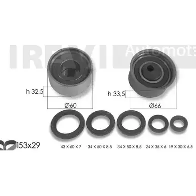 Комплект ремня ГРМ TREVI AUTOMOTIVE 1194570923 SK3410DS RPK 3410DS KD1431S