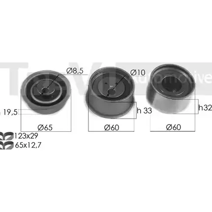 Комплект ремня ГРМ TREVI AUTOMOTIVE SK3429D KD1447 1194570981 RPK3 429D