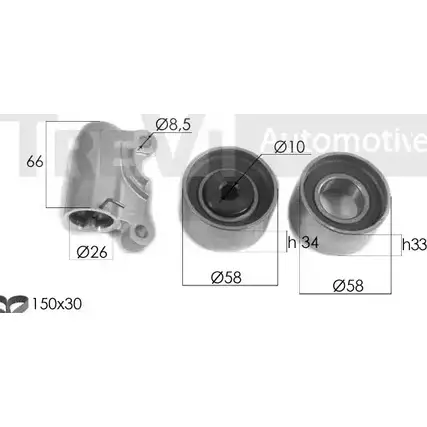 Комплект ремня ГРМ TREVI AUTOMOTIVE SK3430D RPK3430 D KD1448 1194570983