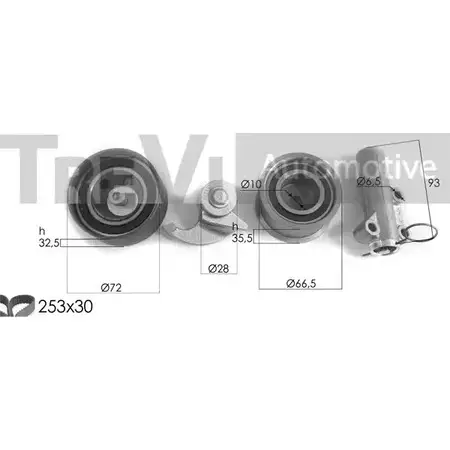 Комплект ремня ГРМ TREVI AUTOMOTIVE 09788 7/6 KD1462 RPK3444D 1194571018