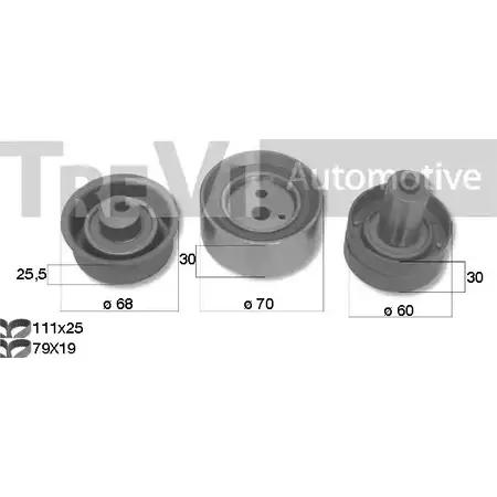 Комплект ремня ГРМ TREVI AUTOMOTIVE SK3465D RP K3465D 1194571055 KD1481