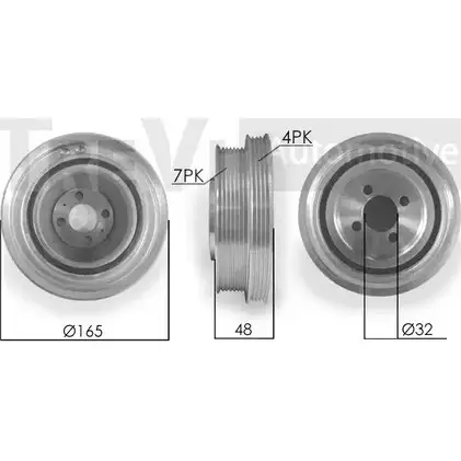 Шкив коленвала TREVI AUTOMOTIVE P934 PC1042 1194571394 FI1 841