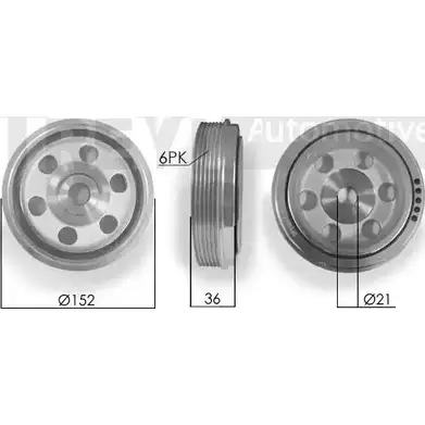 Шкив коленвала TREVI AUTOMOTIVE P 938 PC1043 1194571400 PE1292