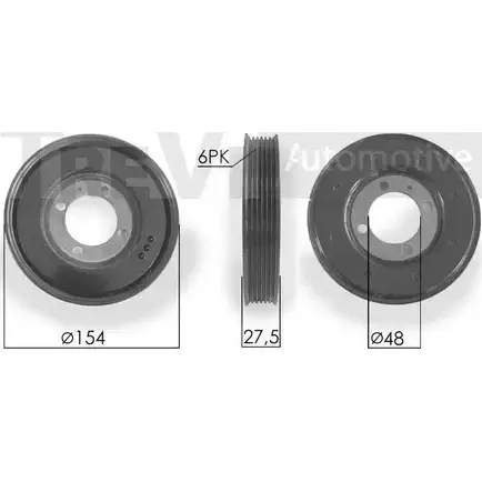 Шкив коленвала TREVI AUTOMOTIVE OP1785 1194571531 PC1067 3023R00 1