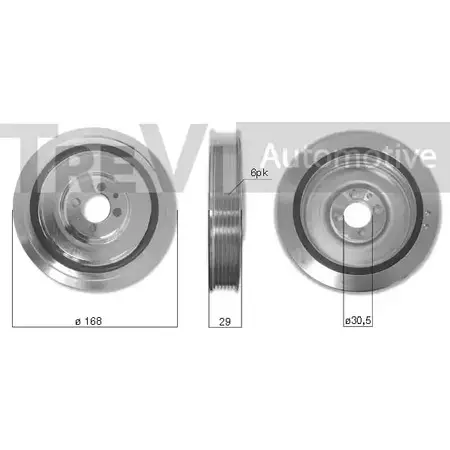 Шкив коленвала TREVI AUTOMOTIVE RPK532008 1194571792 P1 023 PC1121